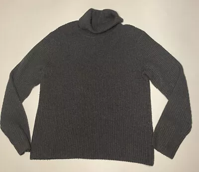 Baldwin Arnie Wool Cashmere Turtleneck Sweater Mens L/XL Gray Designer • $99.95