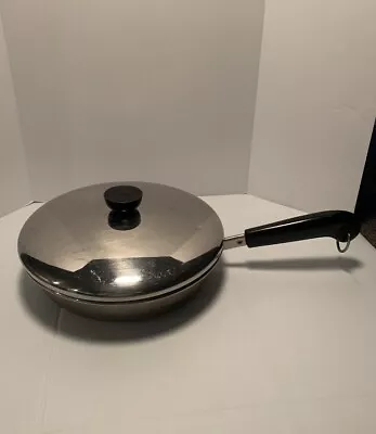 Vintage Paul Revere 9 Inch Skillet W/ Lid Stainless Steel  • $26.99