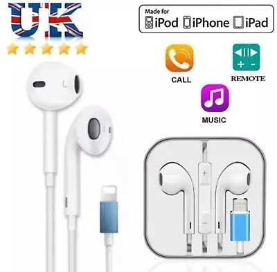 Wired Earphones Bluetooth Headphones For Apple IPhone 14 13 12 11 Pro Max XS 7 8 • £3.99