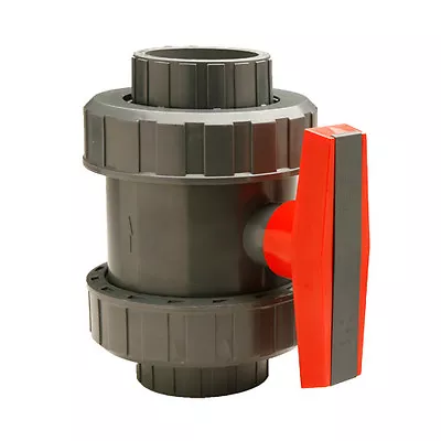 1  Gray Pvc True Union Ball Valve - Schedule 40 & 80 - Threaded And Slip Weld • $18.98