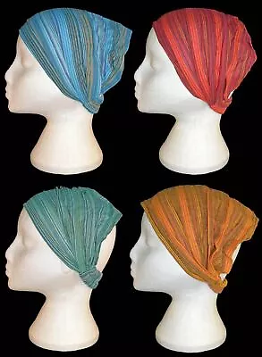 New Fair Trade Striped Cotton Bandana Hair Band Head Wrap Hippy Festival Dreads • £4.40