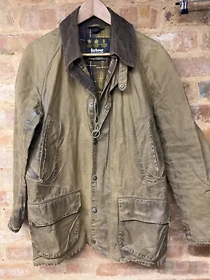 Barbour Bristol Wax Jacket Mens Rustic Brown Classic Country Oilskin Coat M Med • £79.95