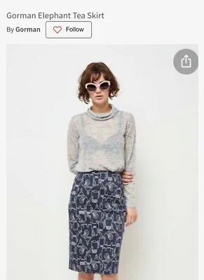 $45 • Buy Gorman X Monica Forsberg Elephant Tea Party Skirt Sz 8