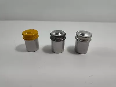 Vintage 35 Mm Film Aluminum Can Metal Canister Set Of 3 Photography Accessories  • $12.99