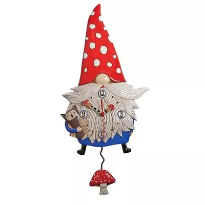 Allen Designs By ENESCO 6012445 WREN THE GNOME Resin Pendulum Wall Clock • $66.60