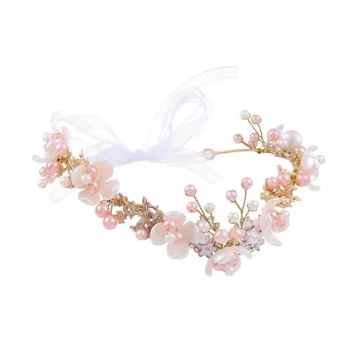 Flower Fairy Crown Gold Wedding Headbands Elf Forest Hair Bands Crystal Elven... • $21.42