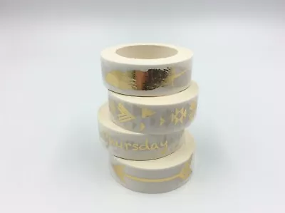 $19.89 • Buy Washi Tape Set Foil Wild Feather Tent Arrow 15mm X 10m Scrapbooking DIY Masking