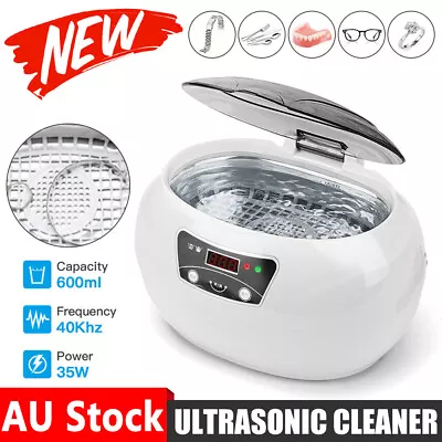 600ml Ultrasonic Cleaner Wave Cleaning Jewellery Coin Machine Tank Timer AU Plug • $45.95