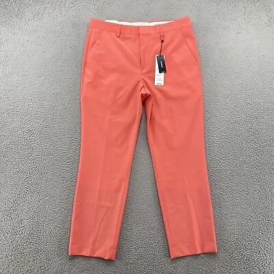 EXPRESS Men's Pink Slim Fit Dress Pants 4 Way Hyper Stretch Size 32x30 New Read • $29.99