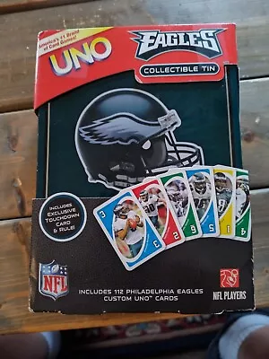 🔥🔥PHILADELPHIA EAGLES UNO COLLECTIBLE TIN Game NFL Special Edition Cards 2009 • $20