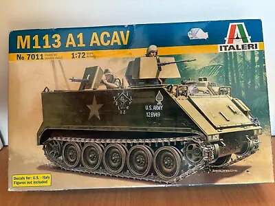 Vintage 7011 Italeri M113 A1 ACAV 1/72 Scale New Old Stock • $50