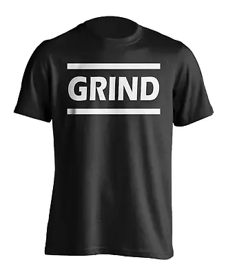 New Men's Grind T-Shirt Athletic Sports Motivation Workout Money Gym Tee Shirt • $17.99