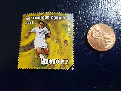Mia Hamm USA Female Soccer Star 2001 Mocambique Correios Perforated Stamp • $8.99