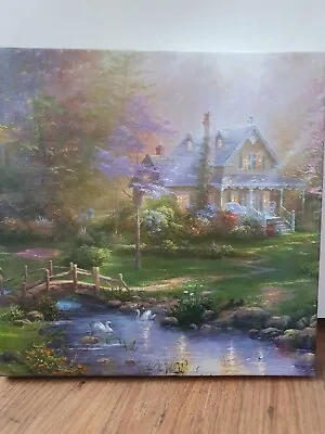 £99 • Buy Thomas Kinkade A Mother's Perfect Day 14 X 14 Gallery Wrapped Canvas