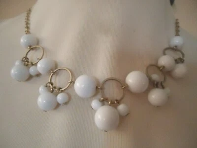 $11.50 • Buy Avon White  Bubble Cluster  Goldtone Necklace, Excellent Used