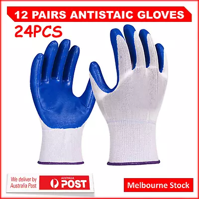 12 PAIR PU Coated Work Safety Gloves General Purpose Mechanic Hand Protection • $22.13