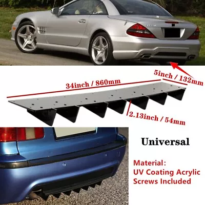 34x5 Universal Fit For Mercedes SL R230 03-11 Rear Bumper Diffuser Fin Splitter • $51.54