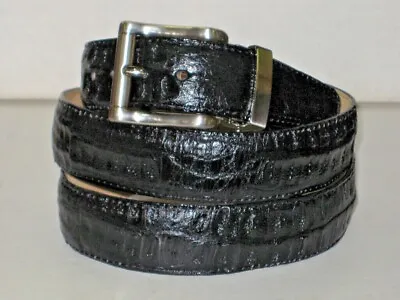 Mens Genuine Authentic Black Crocodile Belt  • $149.99