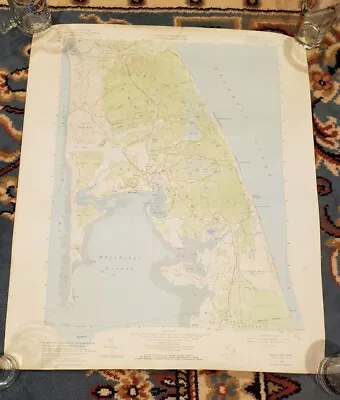 Wellfleet Mass. Cape Cod 1958 Original Vintage USGS Topo Map 27x22 Inches • $39.95