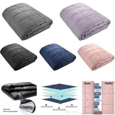 £19.99 • Buy Premium WEIGHTED BLANKET Ultra Soft Sensory Anxiety AUTISM Throw