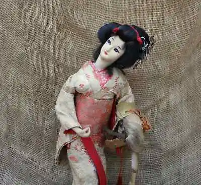 £32 • Buy Vintage Mid Century Japanese Geisha Girl Doll Musical Figure Stand Music Box