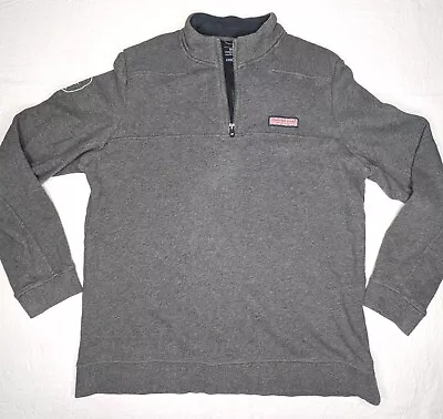 Vineyard Vines Men’s Shep Pullover Sweatshirt Quarter Zip Large Grey Tampa FL • $30