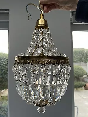 Vintage French Chrystal Glass Chandelier (Bag & Tent) • £100