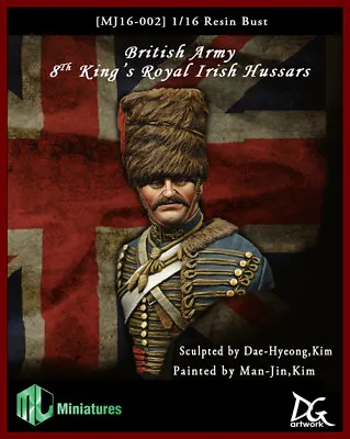 MJ Miniatures 1/16 British Army 8th King Irish Hussars 16-002 Unpaintresinbust 0 • $45