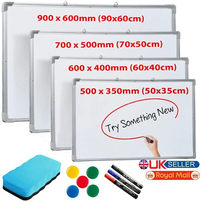 £13.15 • Buy Large Magnetic Whiteboard Dry Wipe White Board Notice Memo Office Home School