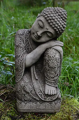 Buddha Detailed Hand Cast Stone Outdoor Indoor Garden Statue Ornament Oriental • £39.90