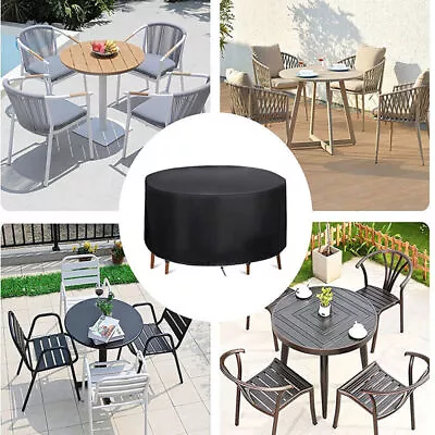 Large Round Waterproof Furniture Cover Outdoor Indoor Garden Patio Table Chair • £15.59