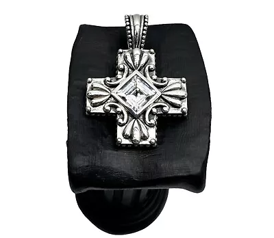 Sterling Silver 925 Maltese Cross Pendant Enhancer Elyse Ryan Vintage • $49.99
