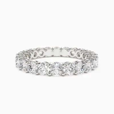Moissanite Eternity Wedding Ring GRA Certificate Diamond Band 3.5mm • $498