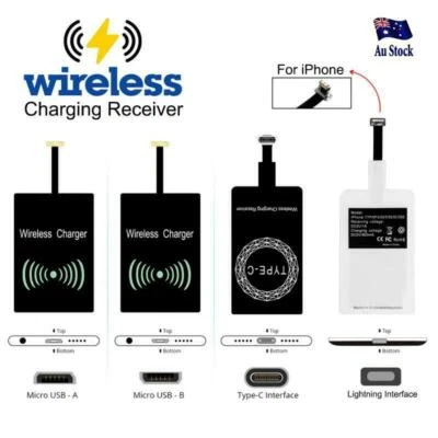 $5.49 • Buy Universal Qi Wireless Charger Receiver Charging Adapter Pad Coil For Android Ios