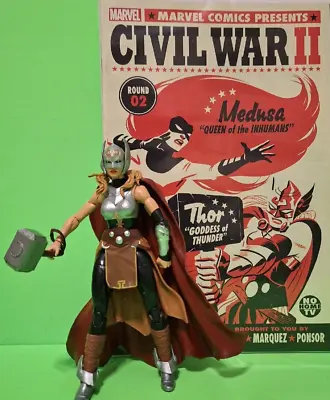 Marvel Legends LADY THOR - GLADIATOR HULK BAF RAGNAROK + COMIC CIVIL WAR II # 2 • $19.99