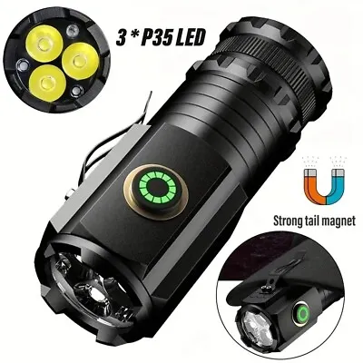 High Power Led  P35 S-511 Flashlights MINI Torch With 3 LED 18350 Battery • £15.20