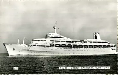 1962 Postcard P & O Orient Lines Passenger Liner SS CANBERRA • £1.50