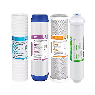 5 Stage Reverse Osmosis RO 10x2.5  Grooved Sediment Water Filter Replacement Set • $24.45