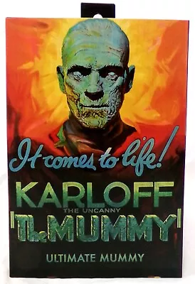 NECA Universal Monsters Ultimate Karloff Mummy Black & White 7  Figure New • $29.99