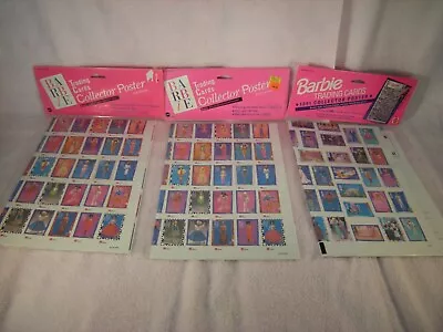 Vintage Mattel #1192 & #5529 Barbie Trading Cards Collectors Posters Lot Nip • $20