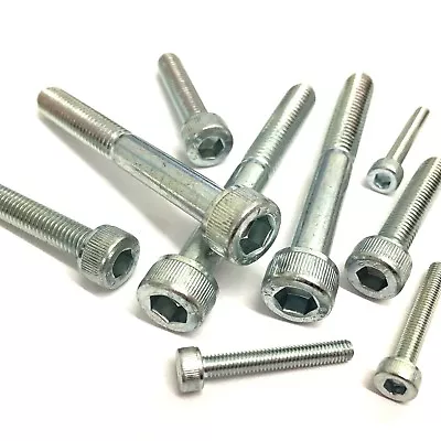 £2.50 • Buy M3 M4 M5 M6 ZINC PLATED High Tensile 12.9 Cap Head Allen Bolts Socket Screws