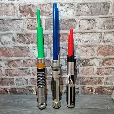 £19.99 • Buy Star Wars Lightsaber Extendable Light Sabers Bundle - Red/Blue/Green