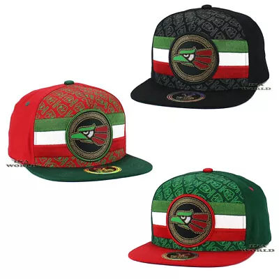 MEXICAN Hat Hecho En Mexico Aguila Eagle Snapback Cotton Flat Bill Baseball Cap • $16.80