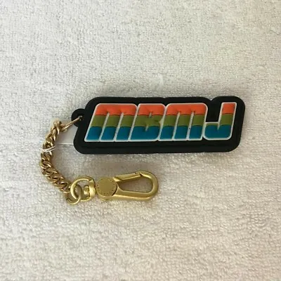 Marc Jacobs Key Ring Chain Multicolor Logo MBMJ Bag Charm Antique Gold V7 • $45