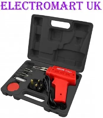 £14.90 • Buy 100w Electric Soldering Iron Gun 5 Piece Kit Solder Wire Flux Storage Case