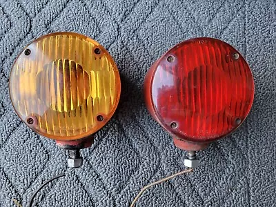 Vintage Pair Of Truck/Bus Fender Turn Lamps SIGNAL STAT Two-sided Marker Lights • $85