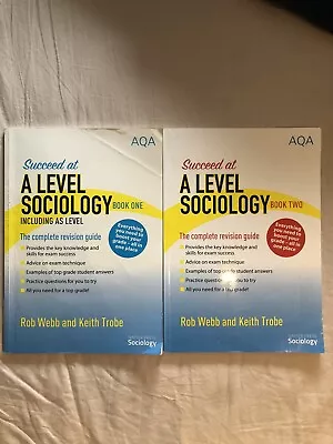 AQA A Level Sociology Revision Guide Book One And Two By Webb And Trobe. • £13