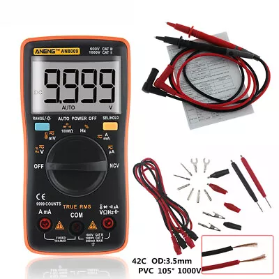 Mini Auto Range Digital Multimeter AN8009 Digital LCD Multimeter Voltmeter • $39.85