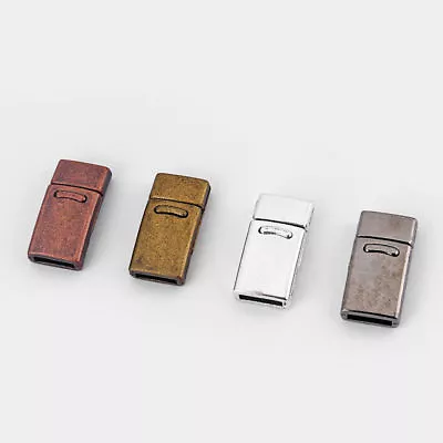 £3.95 • Buy 3/5 Sets 10x2mm Flat Magnetic Clasp, 10mm Flat Leather Clasp Bracelet Making
