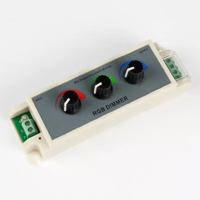 3‑Channel RGB Knob Dimmer Controller Smart LED Light Brightnes Adjust DC 12V-24V • $10.99